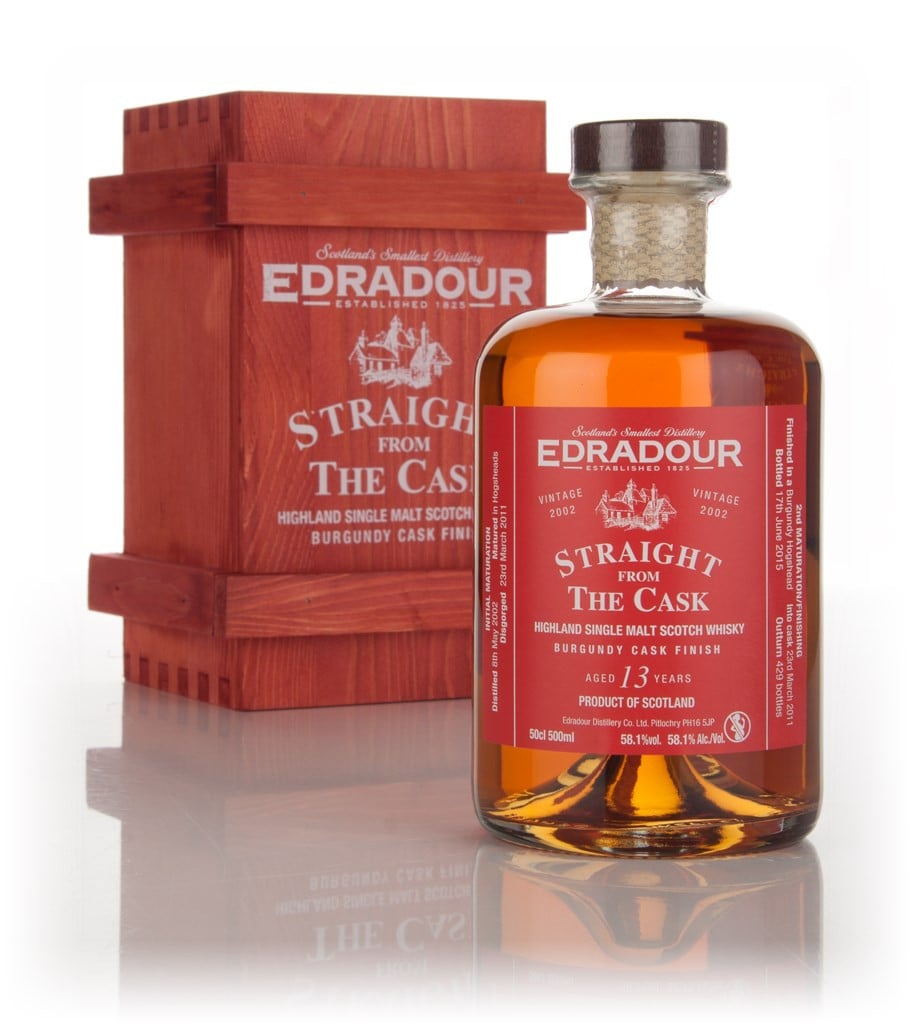 Edradour 13 Year Old 2002 Burgundy Cask Finish - Straight From The Cask (58.1%) 50cl