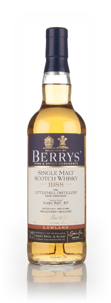 Littlemill 25 Year Old 1988 (cask 57) (Berry Bros. & Rudd) 70cl