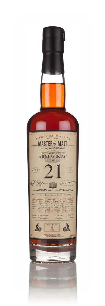 Château de Castex Armagnac 21 Year Old 1993 - Single Cask (Master of Malt) 70cl