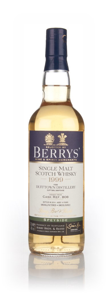 Dufftown 14 Year Old 1999 (cask 808) (Berry Bros. & Rudd) 70cl