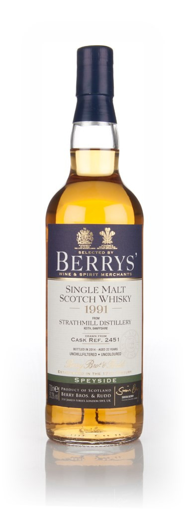 Strathmill 22 Year Old 1991 (cask 2451) - (Berry Bros & Rudd) 70cl