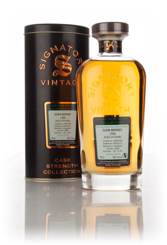 Glenrothes 24 Year Old 1990 (cask 19009) - Cask Strength Collection (Signatory) 70cl