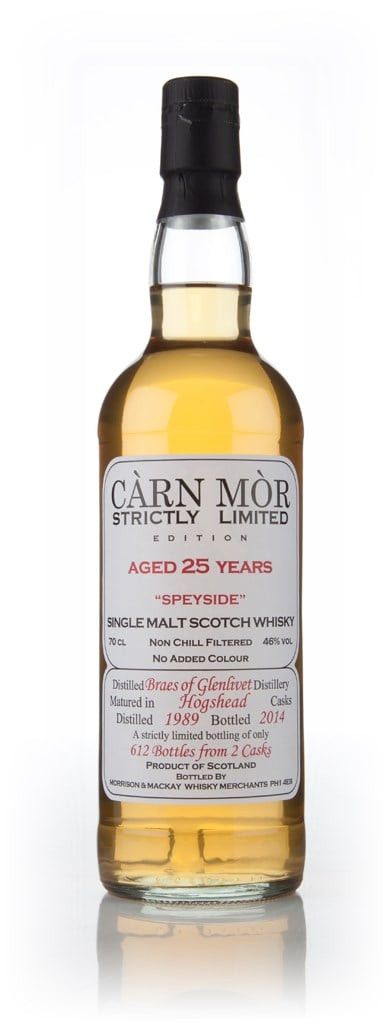 Braes Of Glenlivet 25 Year Old 1989 - Strictly Limited (Càrn Mòr) 70cl