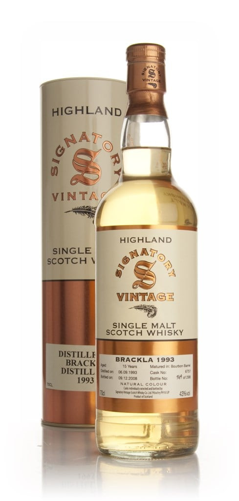 Brackla 15 Year Old 1993 (Signatory) 70cl