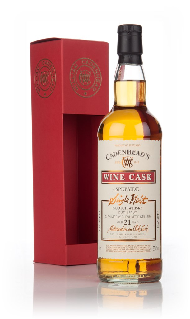 Glen Moray 21 Year Old 1992 - Wine Cask (WM Cadenhead) 70cl