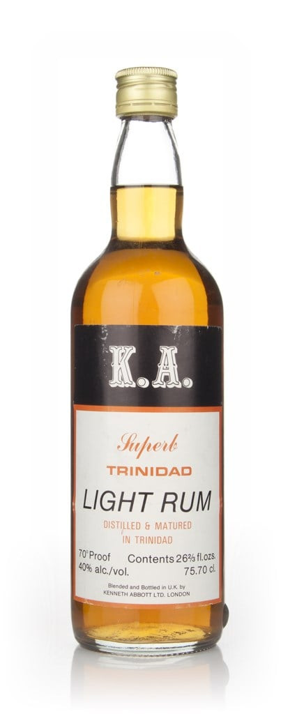 K. A. Superb Trinidad Light Rum - 1970s 70cl