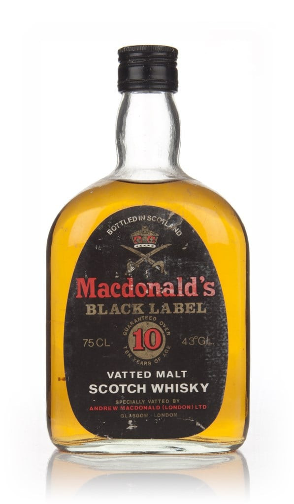 Macdonald’s Black Label 10 Year Old - 1970s 75cl