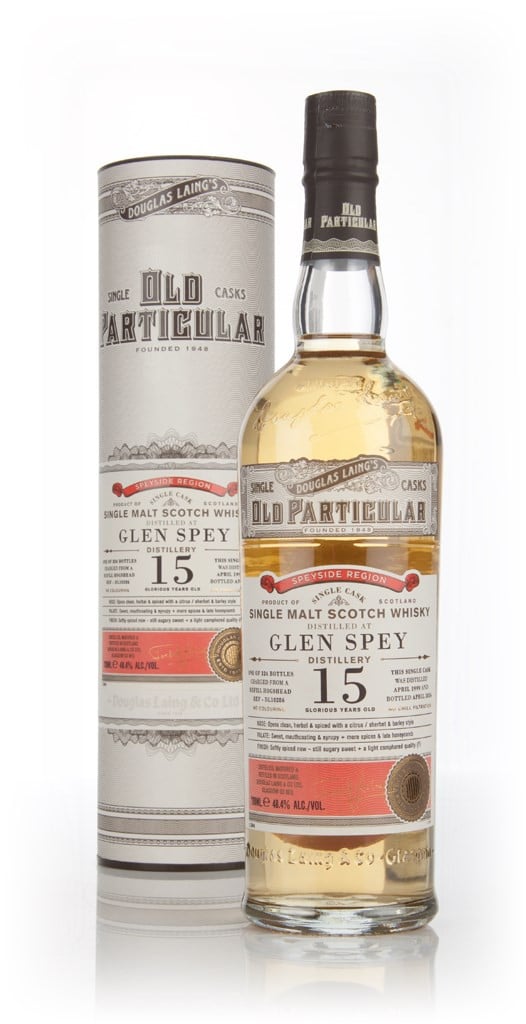 Glen Spey 15 Year Old 1999 (cask 10286) - Old Particular (Douglas Laing) 70cl