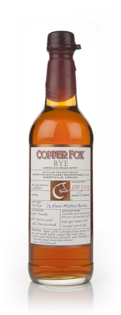 Copper Fox Rye (bottled April 2013) 70cl