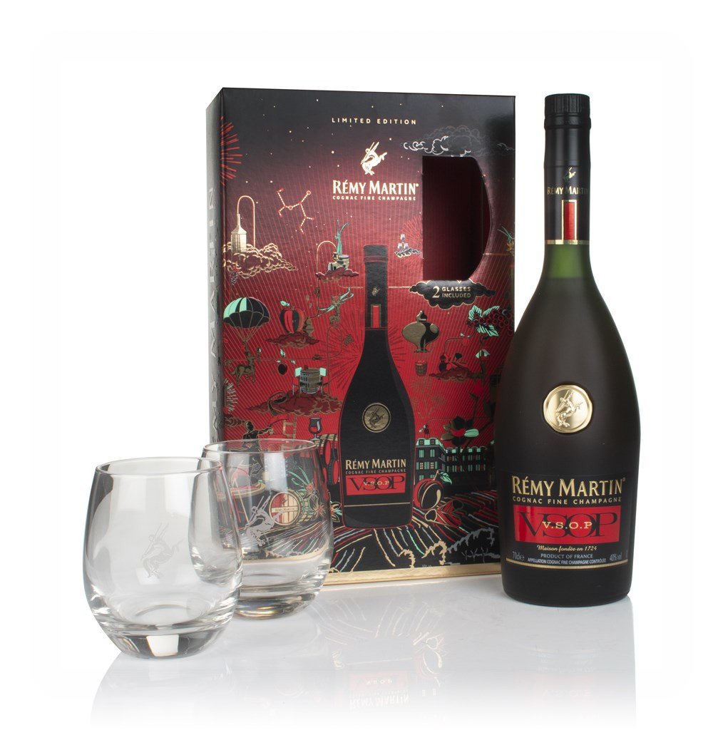 Rémy Martin VSOP Glass Gift Pack with 2x Glasses 70cl