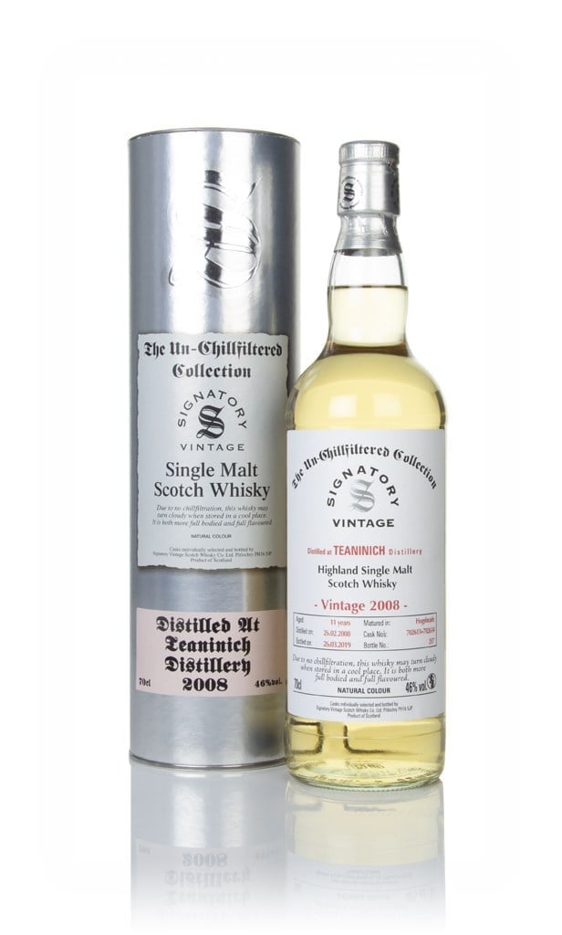 Teaninich 11 Year Old 2008 (casks 702613 & 702614) - Un-Chillfiltered Collection (Signatory) 70cl
