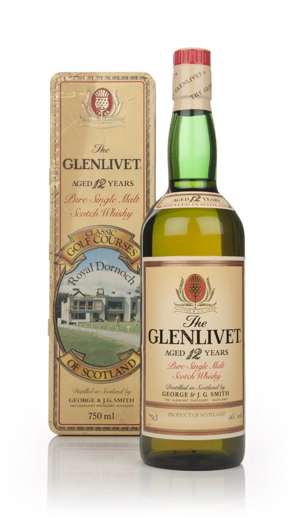 The Glenlivet 12 Year Old - Classic Golf Courses of Scotland (Royal Dornoch) - 1980s 75cl