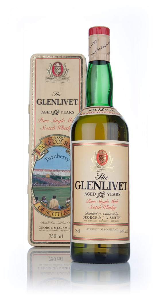 The Glenlivet 12 Year Old - Classic Golf Courses of Scotland (Turnberry) - 1980s 75cl