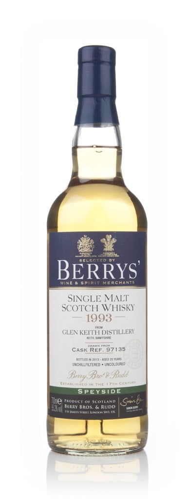 Glen Keith 20 Year Old 1993 (cask 97135) (Berry Bros & Rudd) 70cl