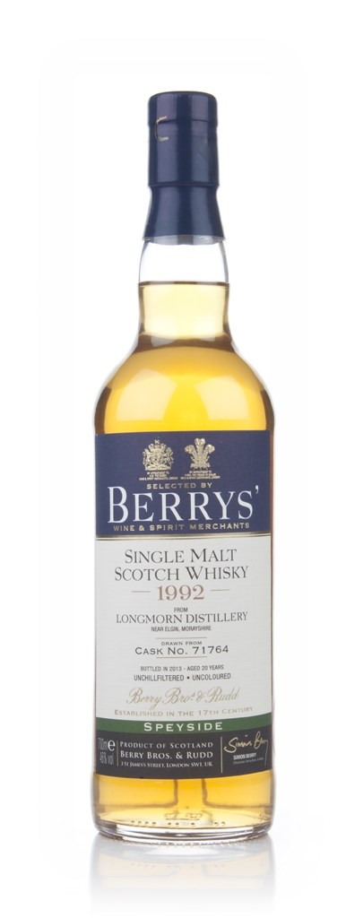 Longmorn 20 Year Old 1992 (cask 71764) (Berry Bros & Rudd) 70cl