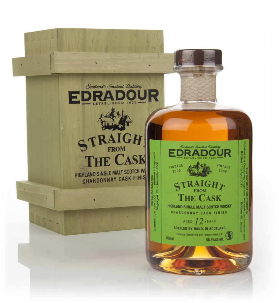 Edradour 12 Year Old 2000 Chardonnay Cask Finish - Straight from the Cask 56.3% 50cl