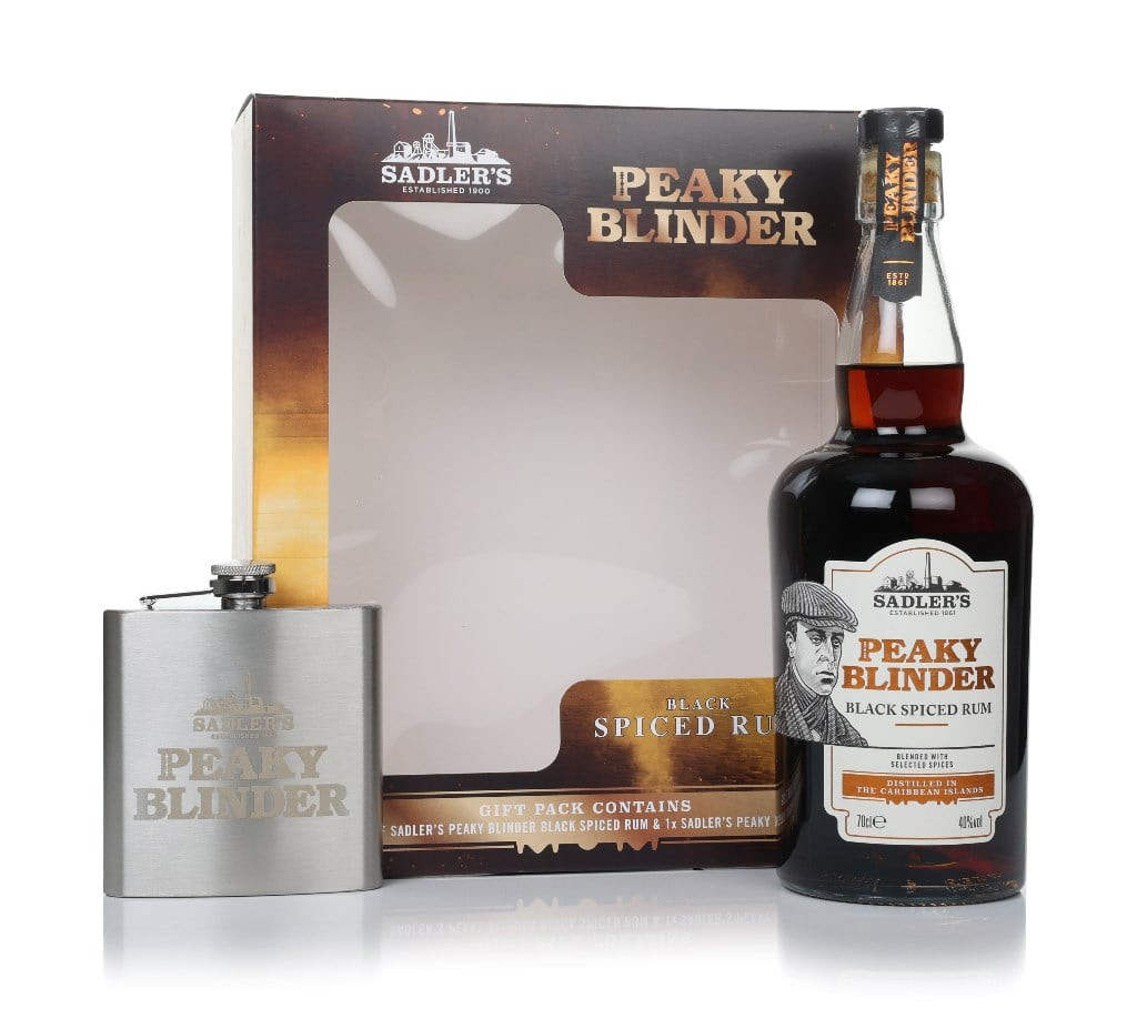 Peaky Blinder Spiced Rum Gift Pack with Hip Flask 70cl