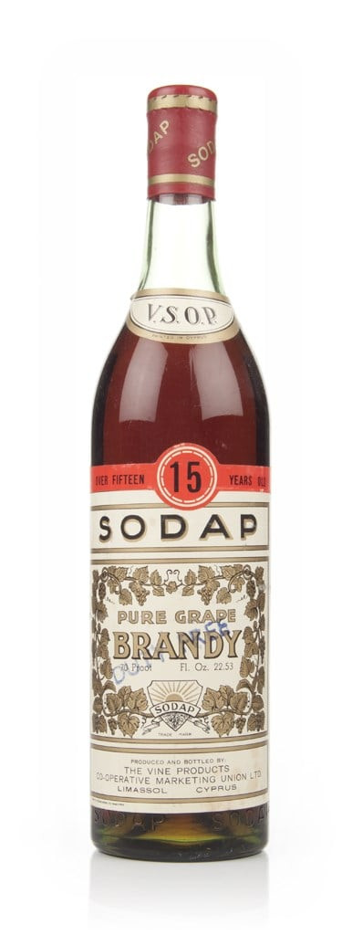 Sodap 15 Year Old Cyprus Brandy - 1970s 70cl