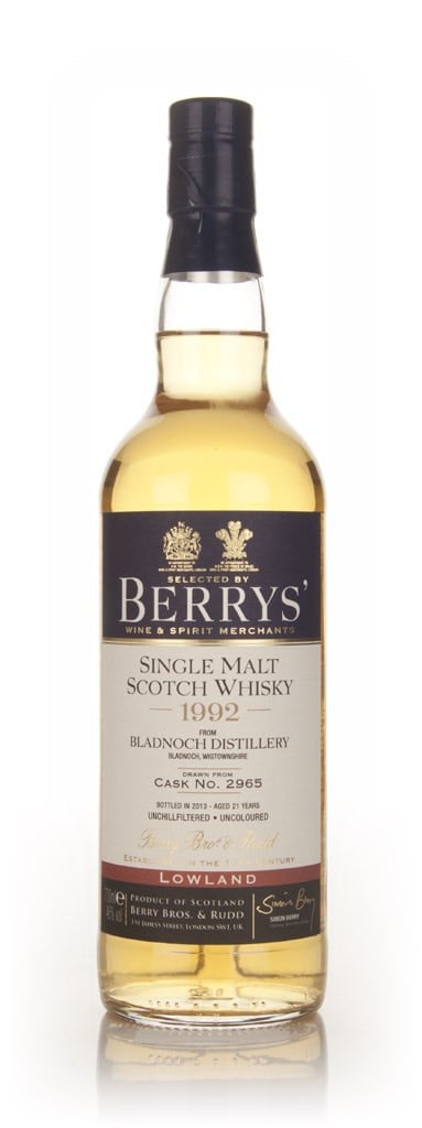 Bladnoch 21 Year Old 1992 (cask 2965) - (Berry Bros. & Rudd)