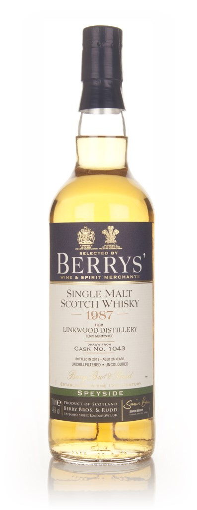 Linkwood 26 Year Old 1987 (cask 1043) - (Berry Bros. & Rudd) 70cl