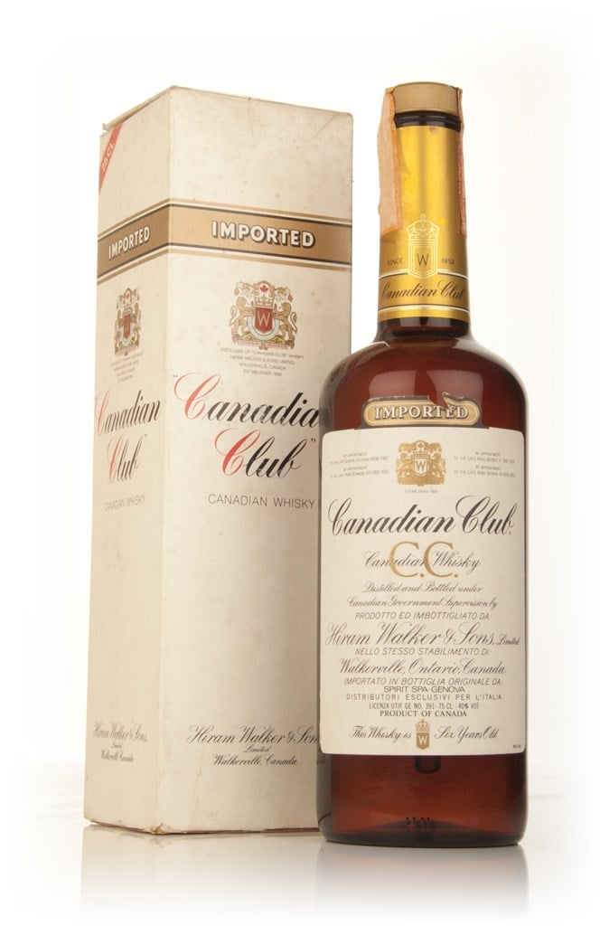 Canadian Club 6 Year Old Whisky - Early 1980s 75cl