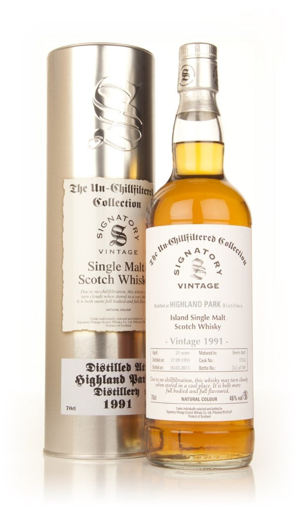 Highland Park 21 Year Old 1991 (cask 15132) - Un-Chillfiltered Collection (Signatory) 70cl