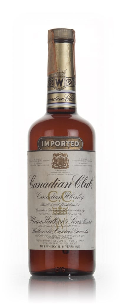 Canadian Club 6 Year Old Whisky (Italian Bottling) - 1980s 75cl