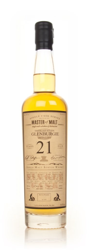Glenburgie 21 Year Old 1992 - Single Cask (Master of Malt) 70cl