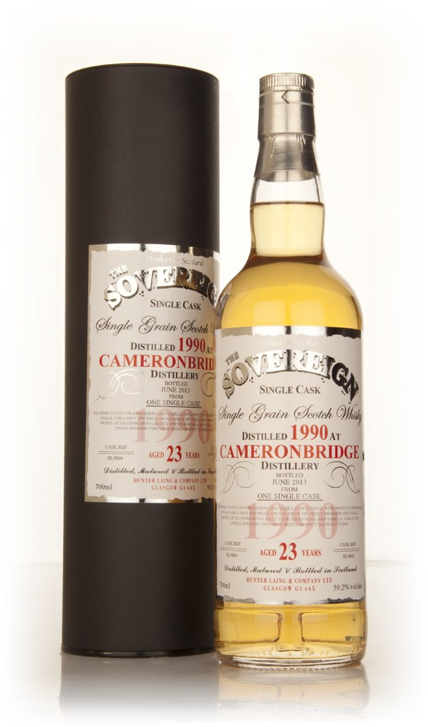 Cameronbridge 23 Year Old 1990 (cask 9860) - The Sovereign (Hunter Laing) 70cl