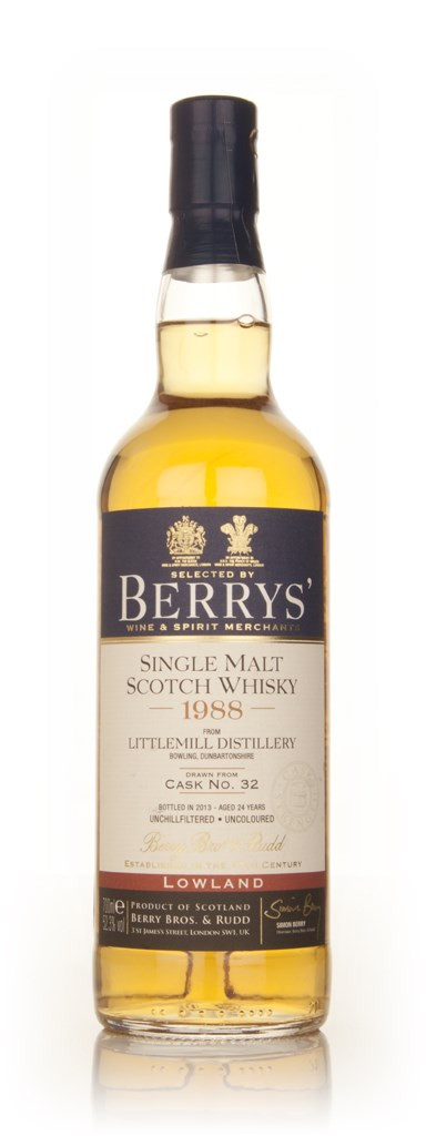 Littlemill 24 Year Old 1988 (cask 32) (Berry Bros. & Rudd) 70cl