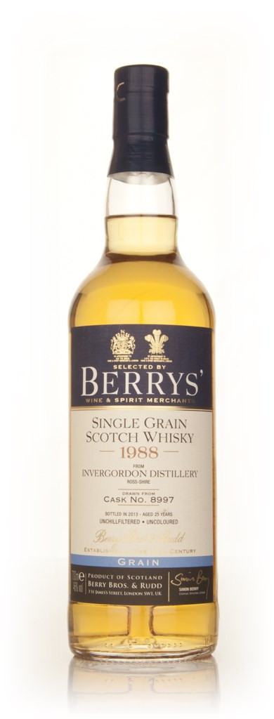 Invergordon 25 Year Old 1988 (cask 8997) (Berry Bros. & Rudd) 70cl