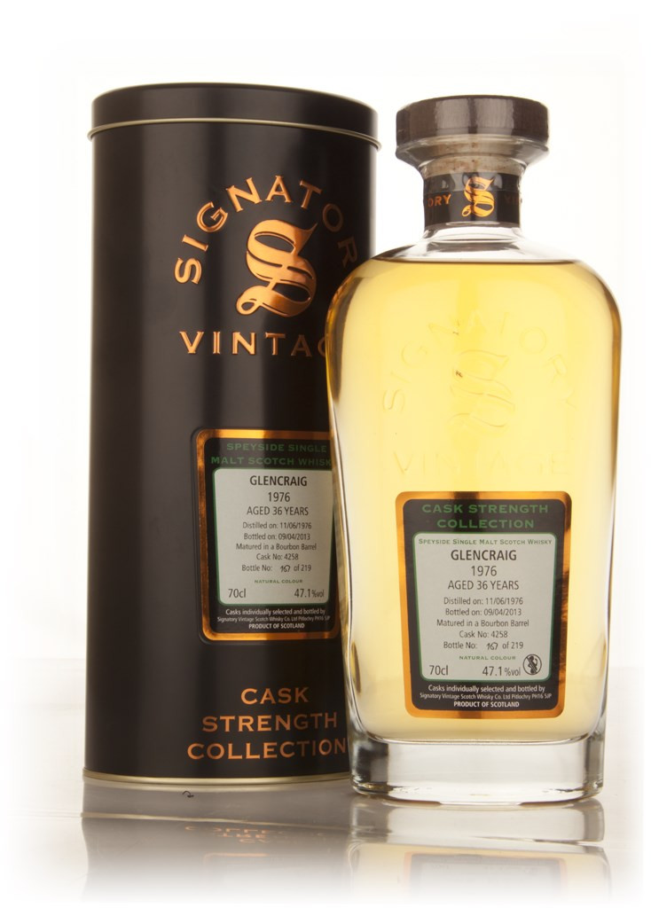 Glencraig 36 Year Old 1976 (cask 4258) - Cask Strength Collection (Signatory) 70cl
