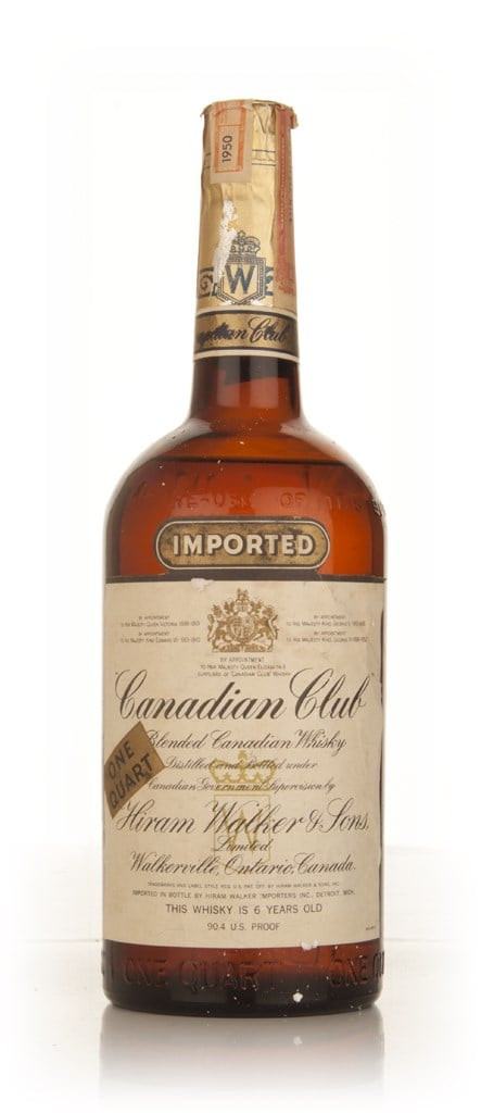 Canadian Club 6 Year Old Whisky - 1950 75cl