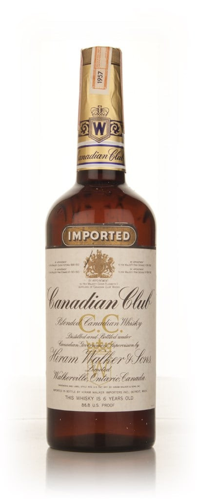 Canadian Club 6 Year Old Whisky -  1957 70cl