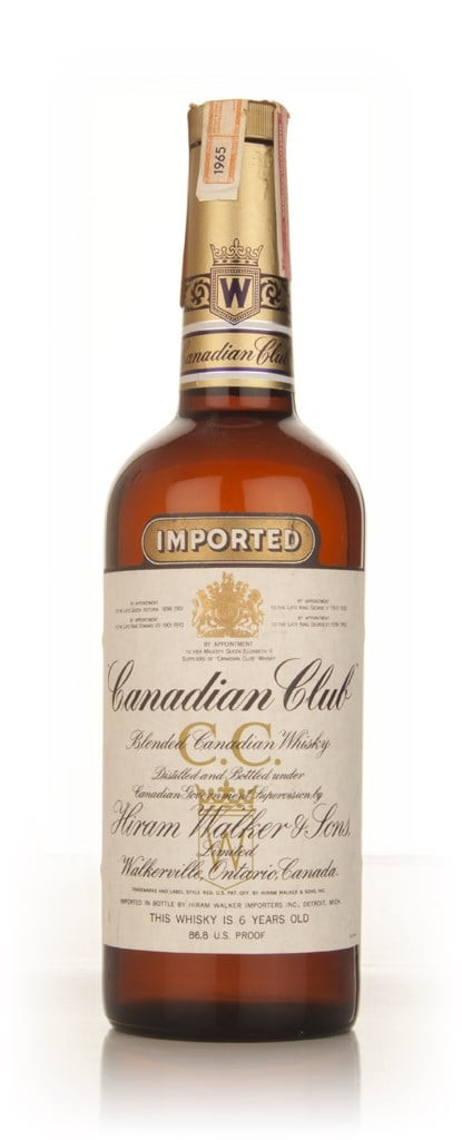 Canadian Club 6 Year Old Whisky - 1965 43.4% 75cl