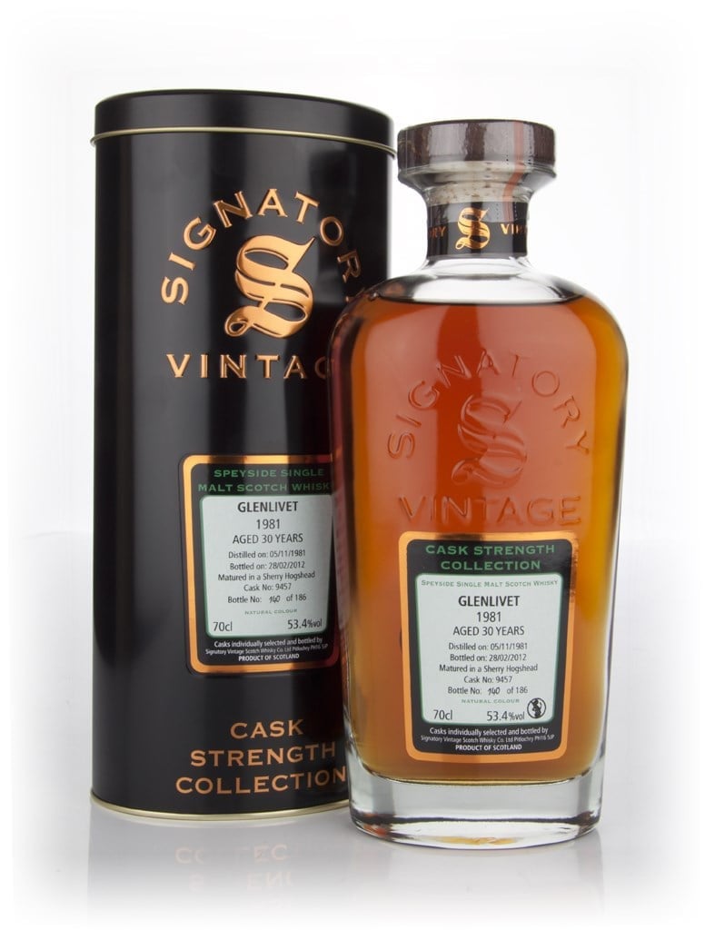 Glenlivet 30 Year Old 1981 Cask 9457 - Cask Strength Collection (Signatory) 70cl