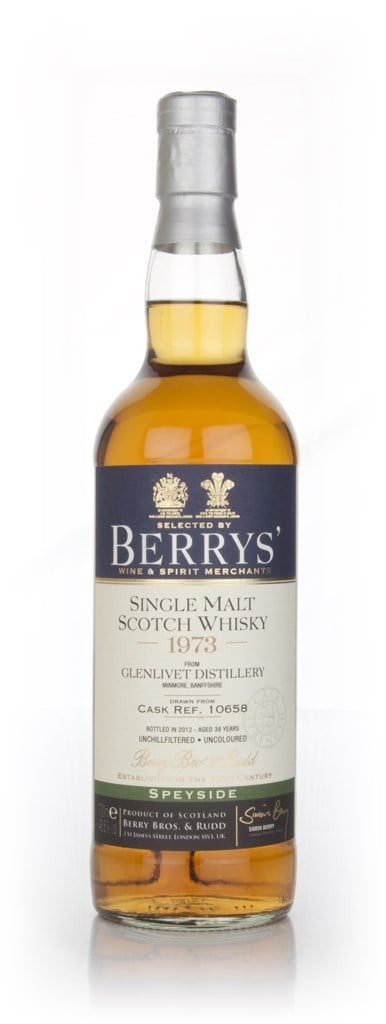 Glenlivet 38 Year Old 1973 (cask 10658) (Berry Bros. & Rudd) 70cl