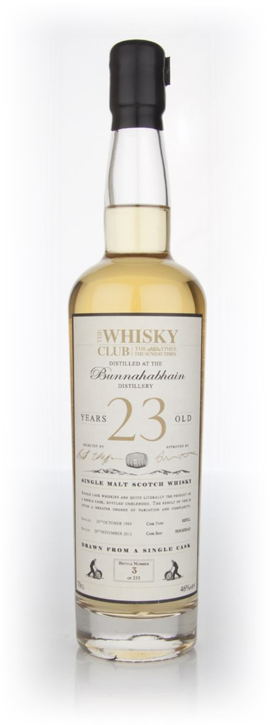 Bunnahabhain 23 Year Old 1989 (The Whisky Club) 70cl