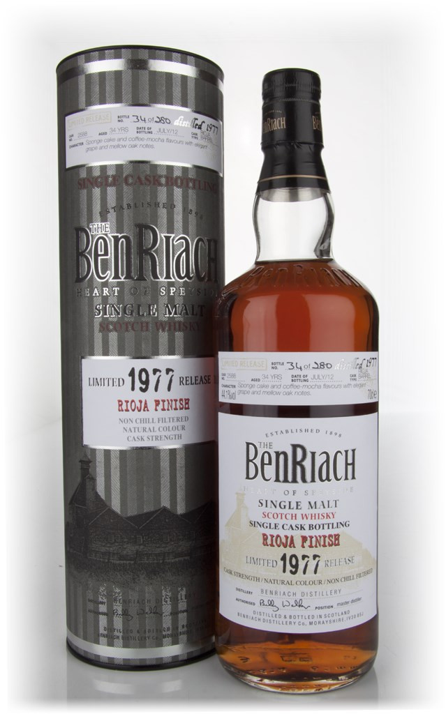 BenRiach 34 Year Old 1977 (cask 2588) - Rioja Finish 70cl