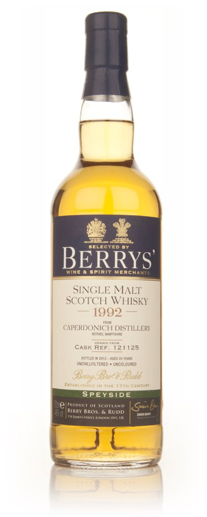 Caperdonich 20 Year Old 1992 (cask 121125) - (Berry Bros. & Rudd) 70cl