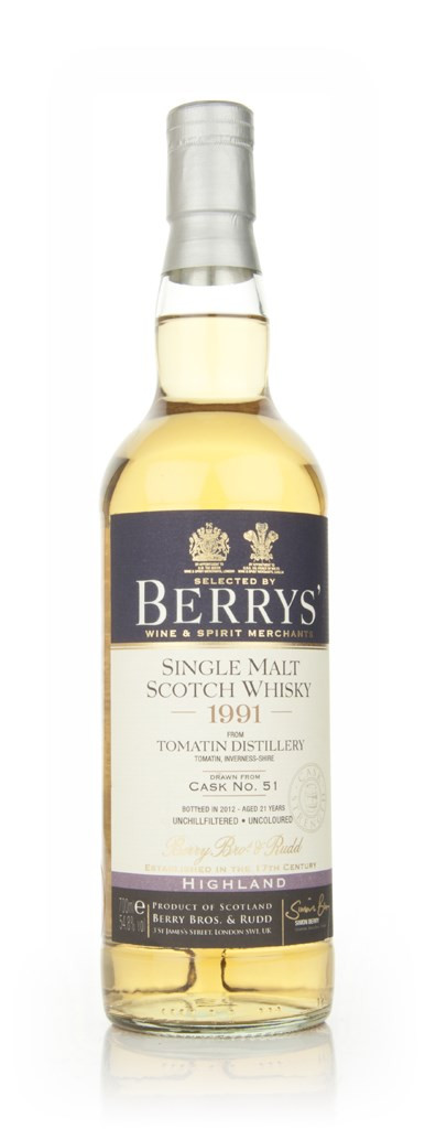 Tomatin 20 Year Old 1991 (Berry Bros. & Rudd) 70cl