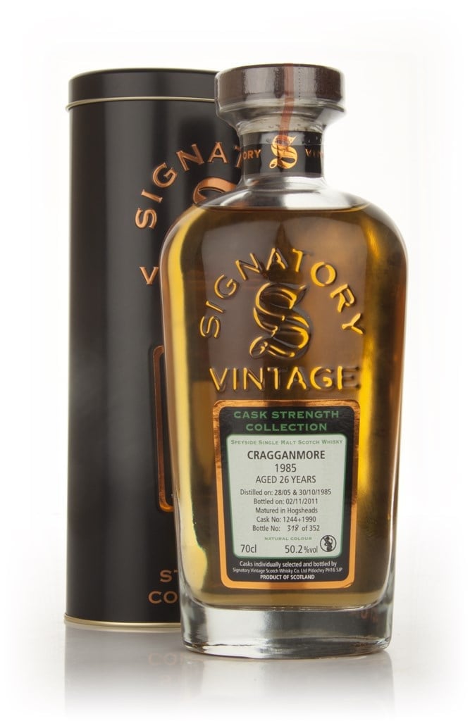 Cragganmore 26 Year Old 1985 Casks 1224 + 1990- Cask Strength Collection (Signatory) 70cl