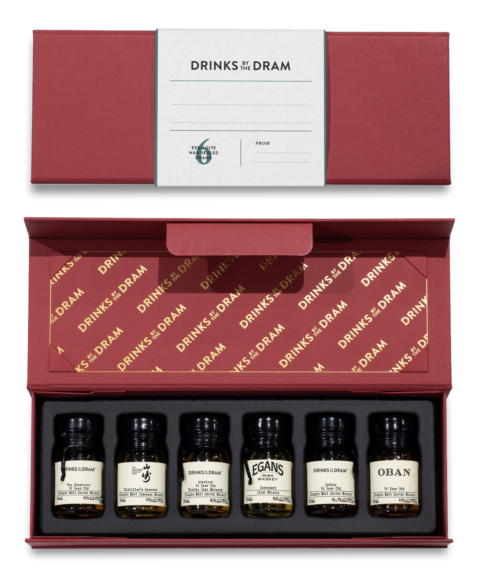 Blank - 'Write Your Own Message' Premium Whisky Tasting Set (Red)
