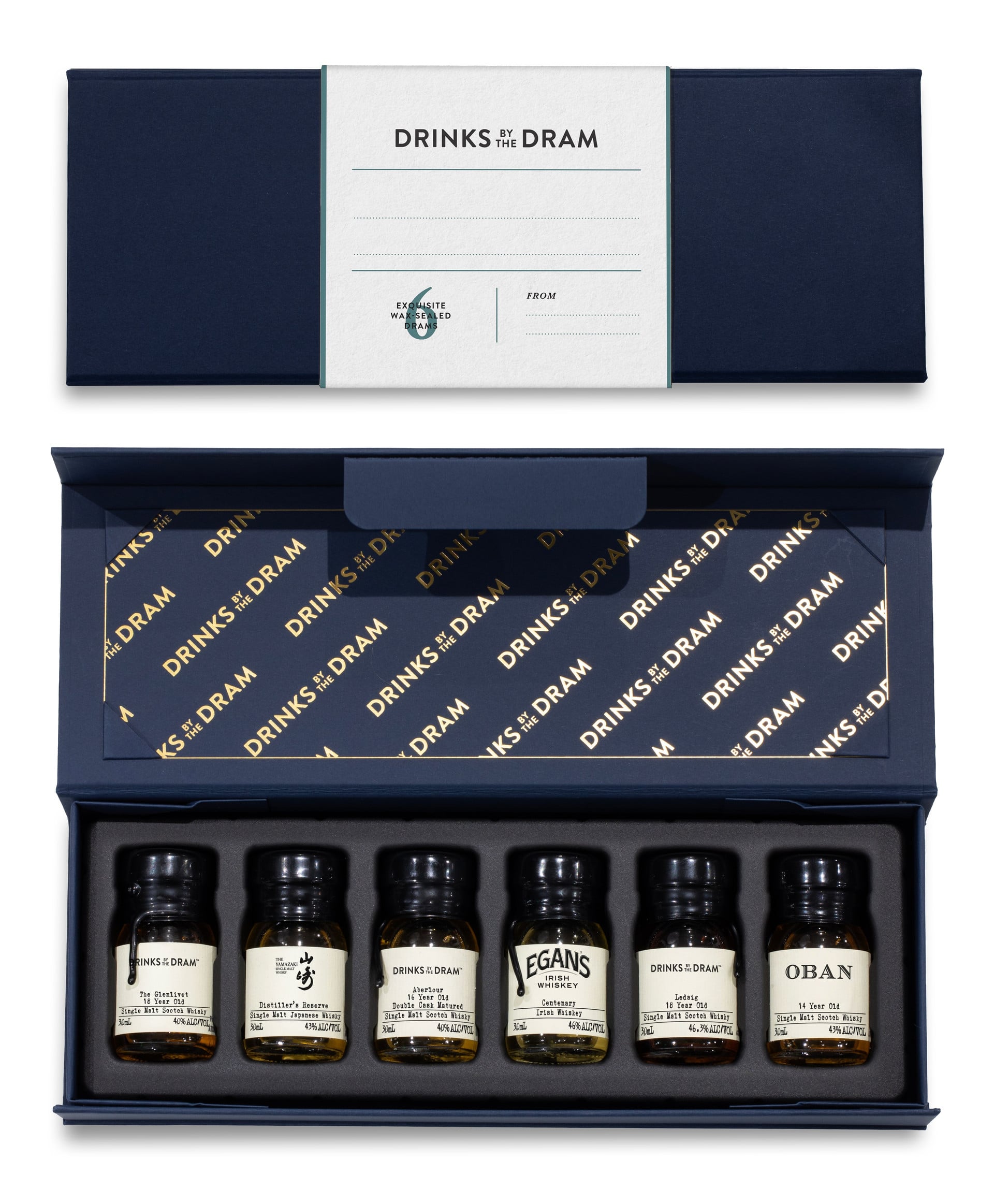 Blank - 'Write Your Own Message' Premium Whisky Tasting Set (Blue) 18cl
