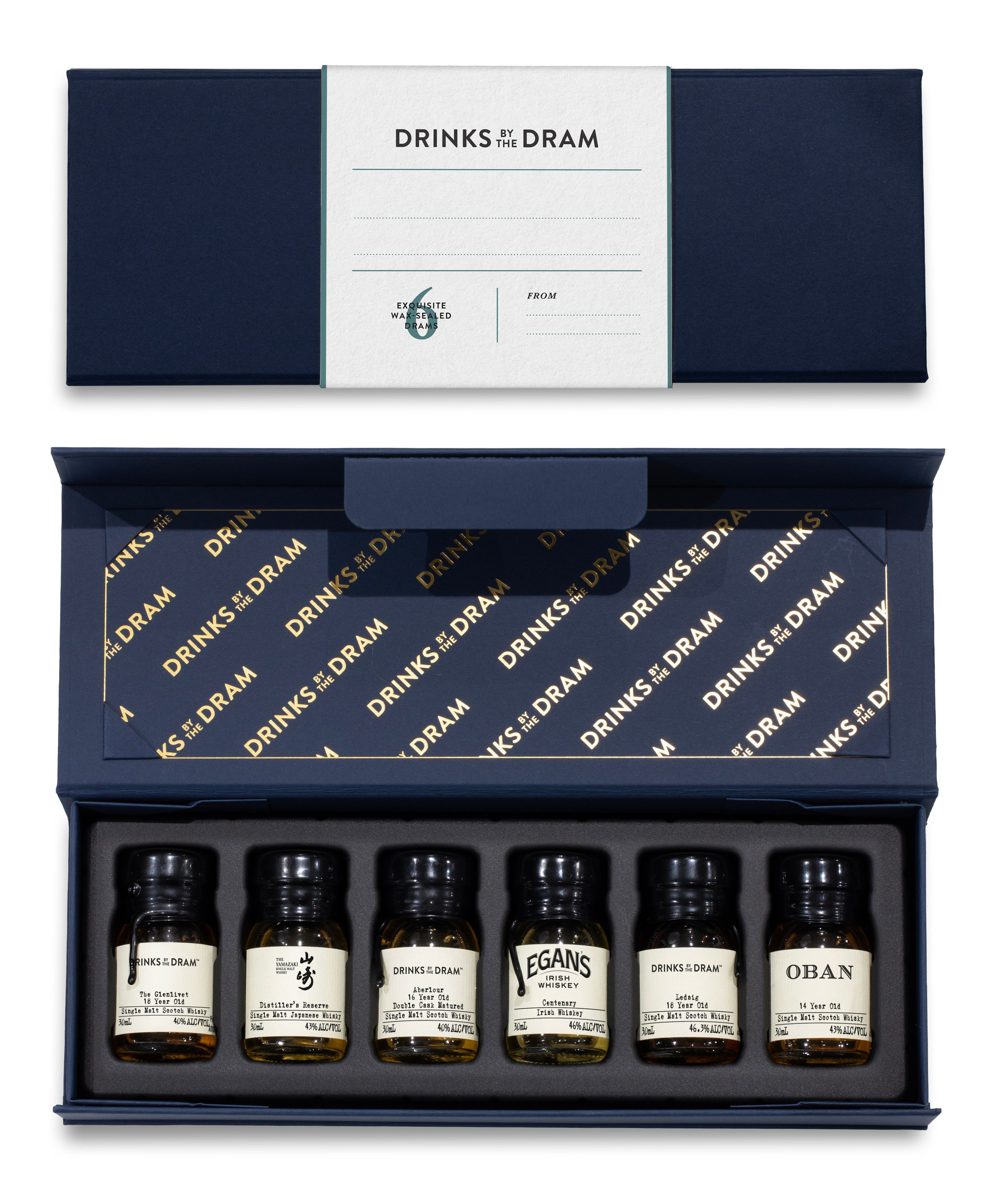 Blank - 'Write Your Own Message' Premium Whisky Tasting Set (Blue)