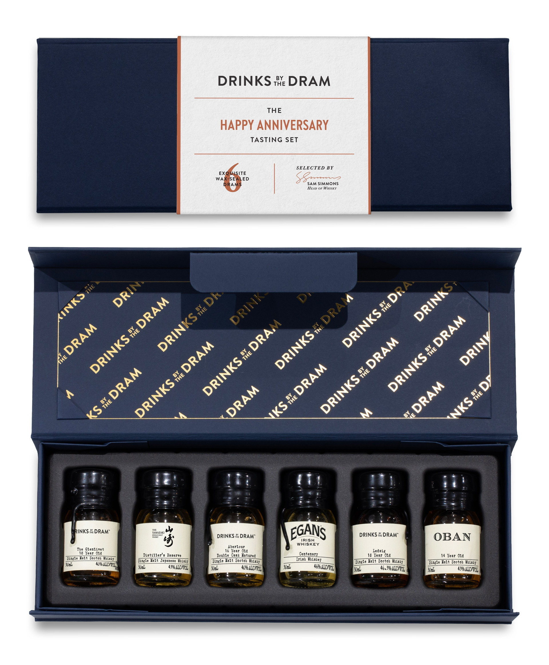 Happy Anniversary Premium Whisky Tasting Set (Blue) 18cl