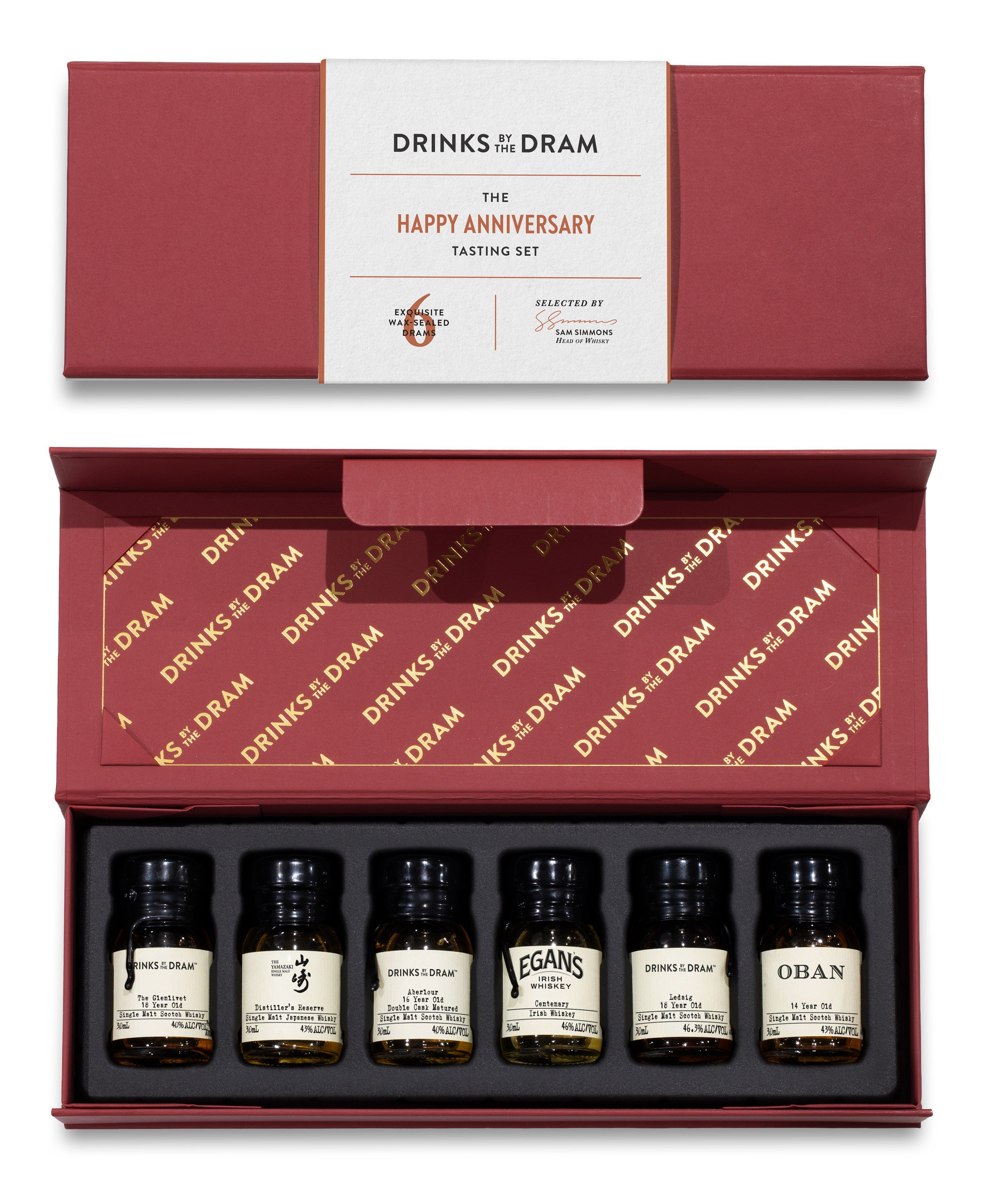 Happy Anniversary Premium Whisky Tasting Set (Red)