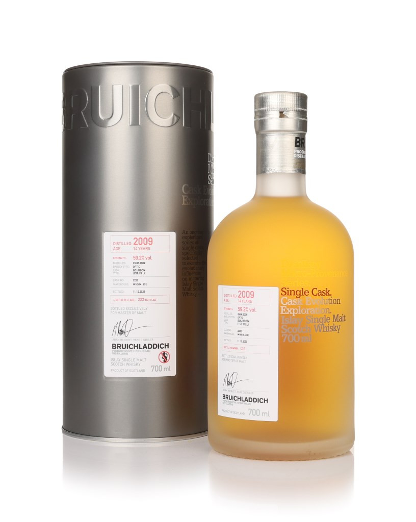 Bruichladdich 14 Year Old 2009 (cask 2222) - Micro-Provenance Series (Master of Malt Exclusive) (No Box / Torn Label) 70cl