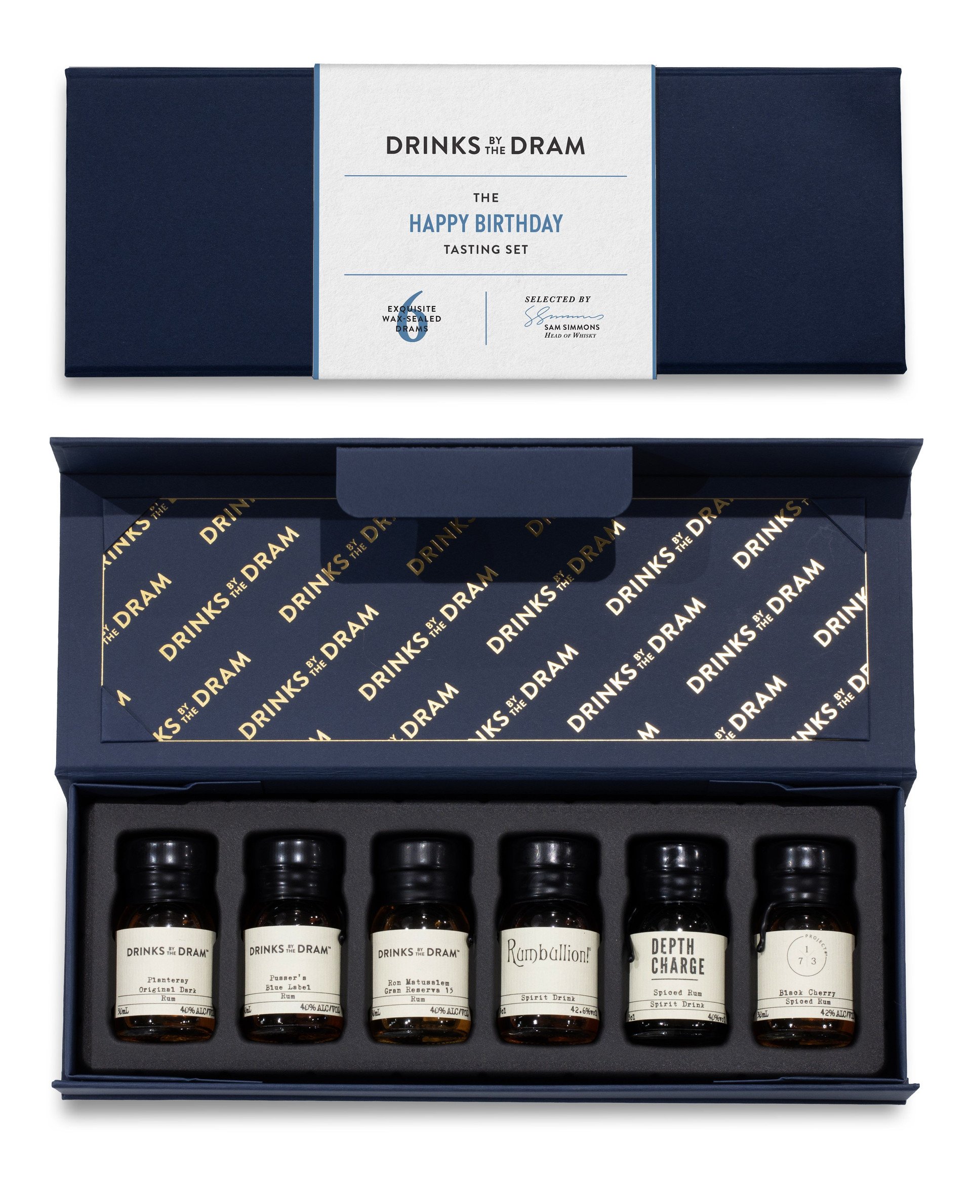 Happy Birthday Rum Tasting Set (Blue) 18cl