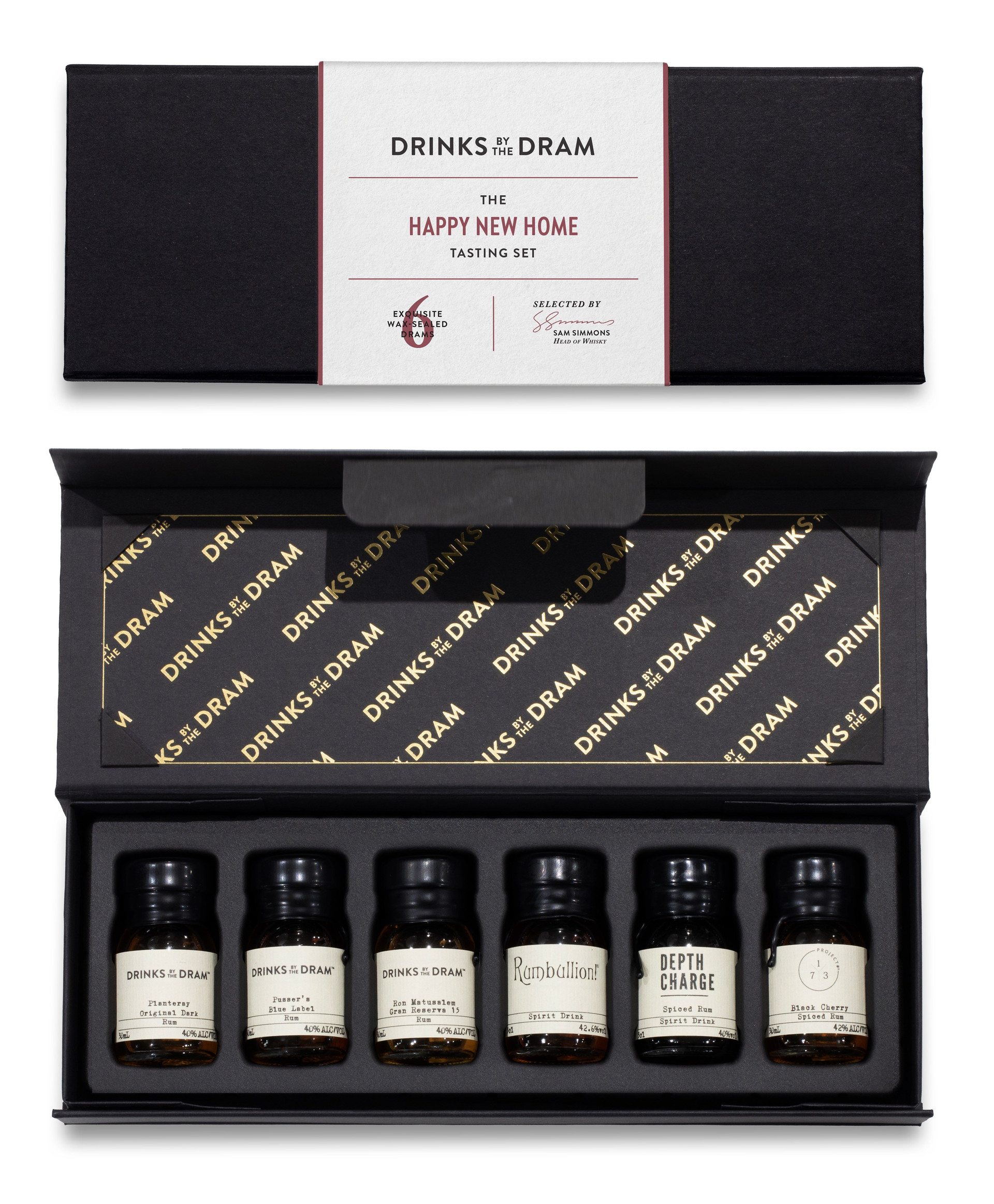 Happy New Home Rum Tasting Set (Black)